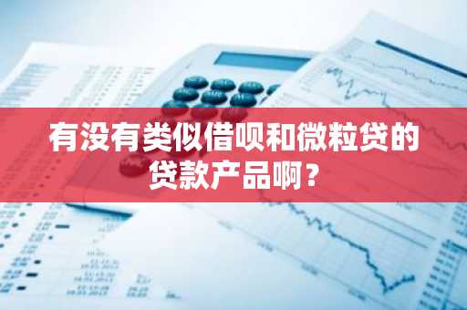 有没有类似借呗和微粒贷的贷款产品啊？