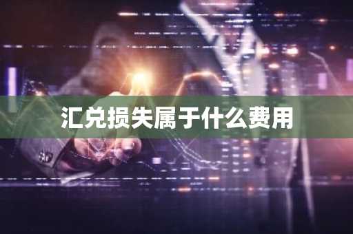 汇兑损失属于什么费用