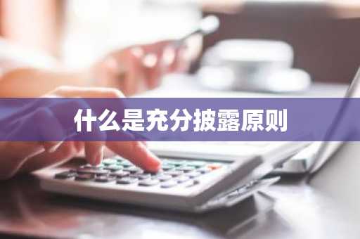 什么是充分披露原则