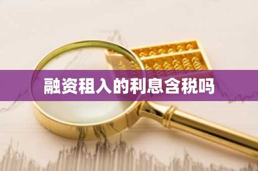 融资租入的利息含税吗