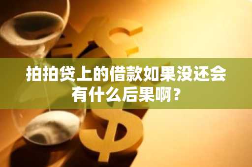 拍拍贷上的借款如果没还会有什么后果啊？