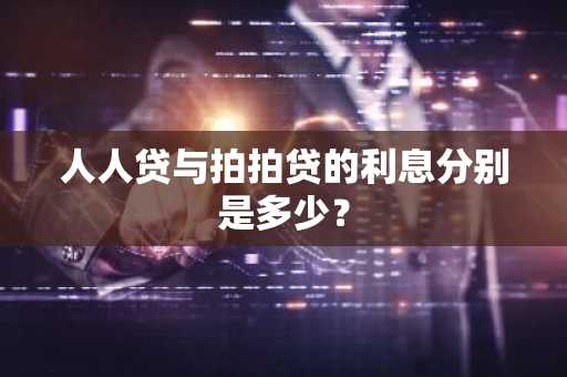 人人贷与拍拍贷的利息分别是多少？