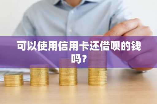 可以使用信用卡还借呗的钱吗？