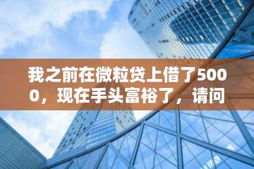 我之前在微粒贷上借了5000，现在手头富裕了，请问微粒贷可以提前还款吗？