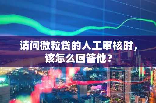 请问微粒贷的人工审核时，该怎么回答他？