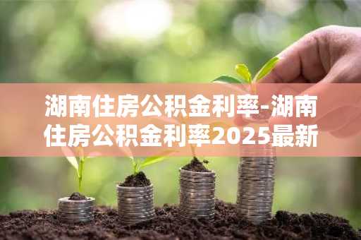 湖南住房公积金利率-湖南住房公积金利率2025最新利率