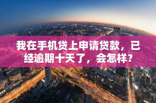 我在手机贷上申请贷款，已经逾期十天了，会怎样？