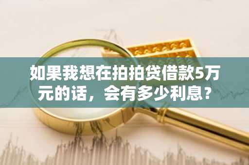 如果我想在拍拍贷借款5万元的话，会有多少利息？