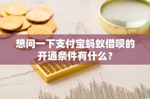 想问一下支付宝蚂蚁借呗的开通条件有什么？