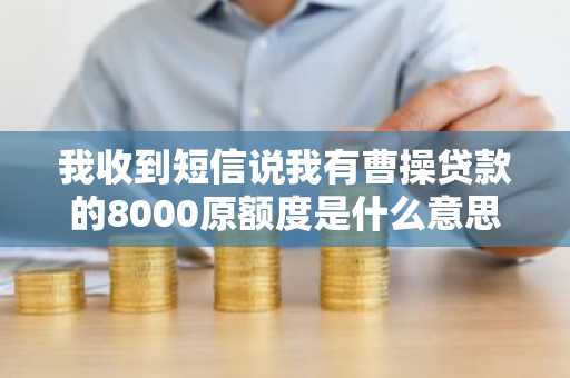 我收到短信说我有曹操贷款的8000原额度是什么意思？
