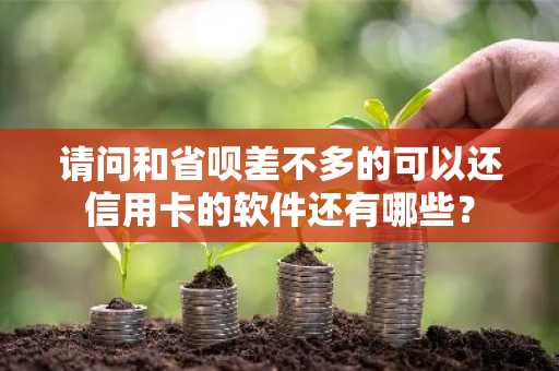 请问和省呗差不多的可以还信用卡的软件还有哪些？