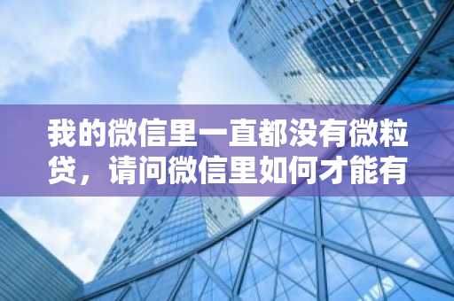 我的微信里一直都没有微粒贷，请问微信里如何才能有微粒贷？