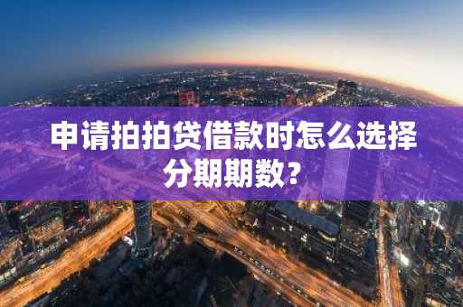 申请拍拍贷借款时怎么选择分期期数？