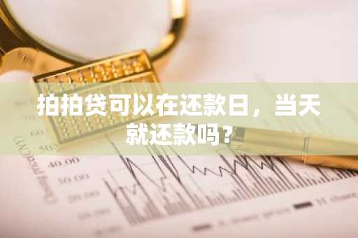 拍拍贷可以在还款日，当天就还款吗？