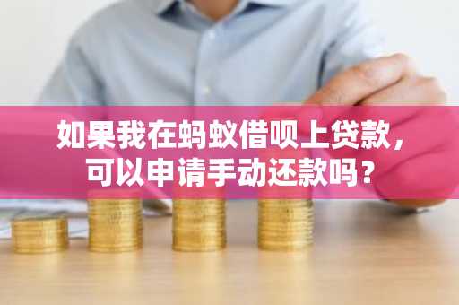 如果我在蚂蚁借呗上贷款，可以申请手动还款吗？