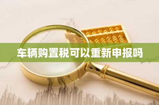 车辆购置税可以重新申报吗