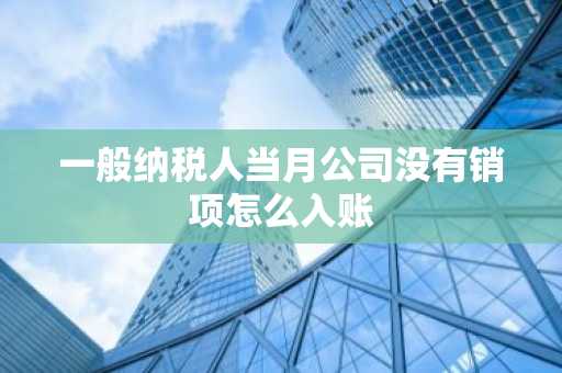 一般纳税人当月公司没有销项怎么入账