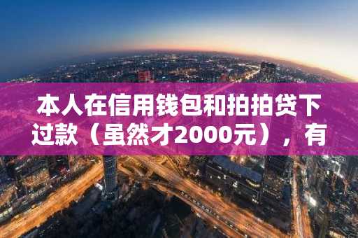 本人在信用钱包和拍拍贷下过款（虽然才2000元），有和他们一样容易过得口子吗？