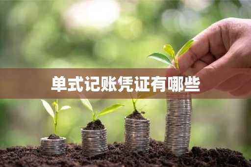 单式记账凭证有哪些