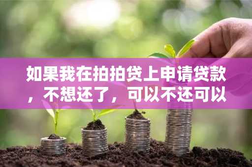 如果我在拍拍贷上申请贷款，不想还了，可以不还可以吗？