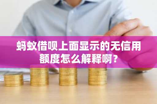 蚂蚁借呗上面显示的无信用额度怎么解释啊？