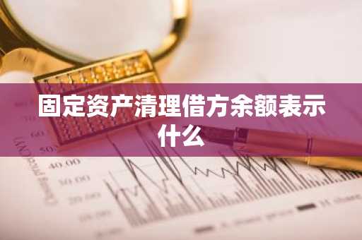 固定资产清理借方余额表示什么