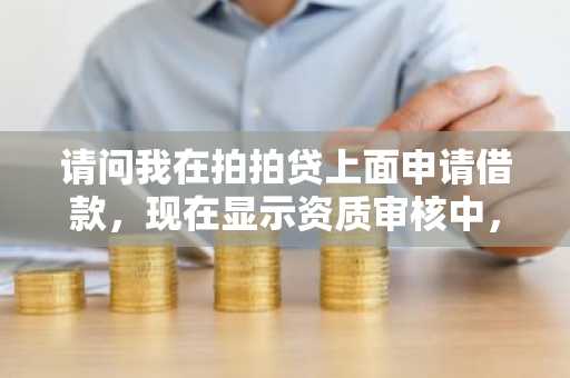 请问我在拍拍贷上面申请借款，现在显示资质审核中，是什么意思？