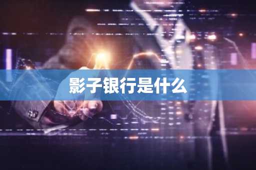 影子银行是什么