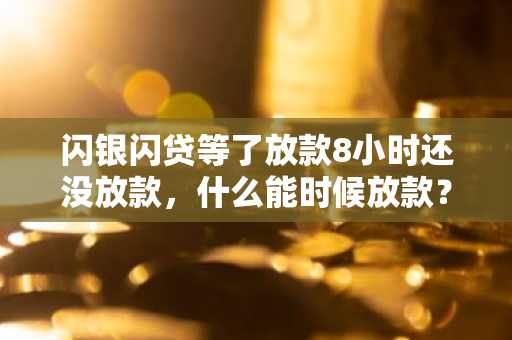 闪银闪贷等了放款8小时还没放款，什么能时候放款？