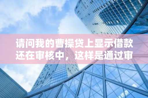 请问我的曹操贷上显示借款还在审核中，这样是通过审核了还是没通过啊？