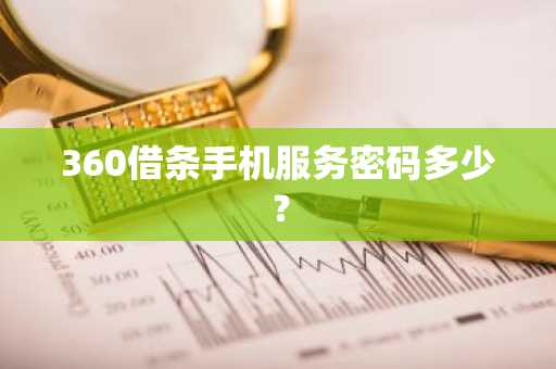 360借条手机服务密码多少？