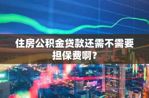 住房公积金贷款还需不需要担保费啊？