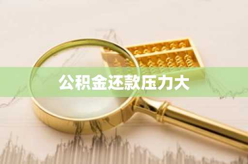 公积金还款压力大