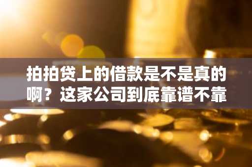 拍拍贷上的借款是不是真的啊？这家公司到底靠谱不靠谱？