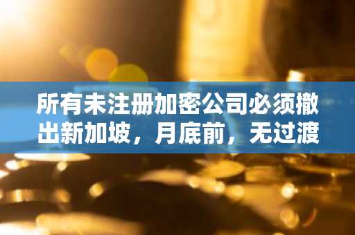 所有未注册加密公司必须撤出新加坡，月底前，无过渡期