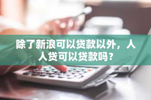 除了新浪可以贷款以外，人人贷可以贷款吗？