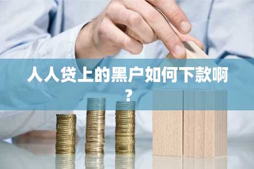 人人贷上的黑户如何下款啊？