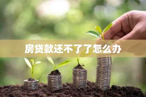 房贷款还不了了怎么办
