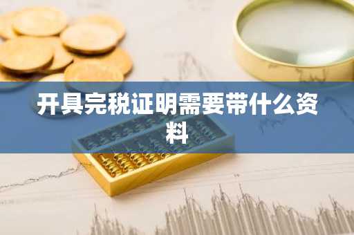 开具完税证明需要带什么资料
