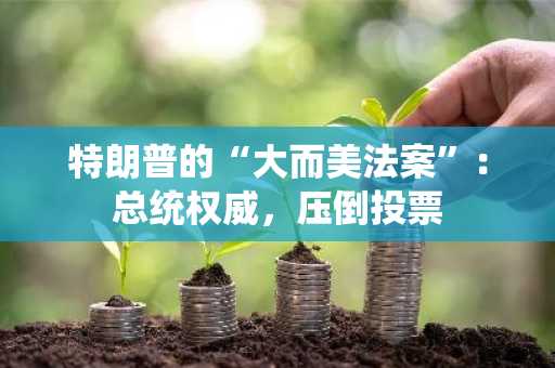 特朗普的“大而美法案”：总统权威，压倒投票