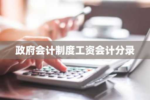 政府会计制度工资会计分录