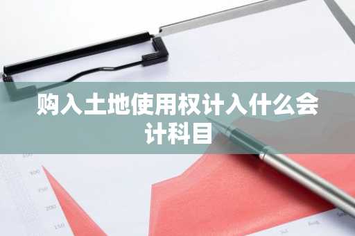 购入土地使用权计入什么会计科目