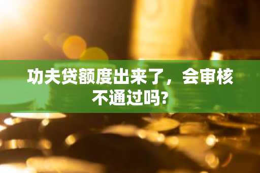 功夫贷额度出来了，会审核不通过吗?