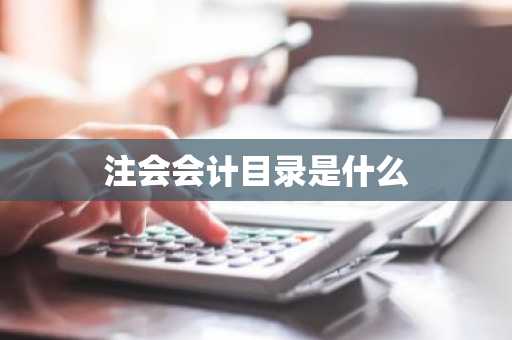 注会会计目录是什么