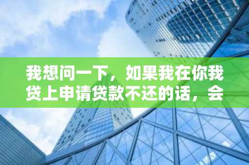 我想问一下，如果我在你我贷上申请贷款不还的话，会上征信吗？