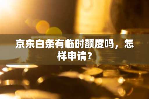 京东白条有临时额度吗，怎样申请？