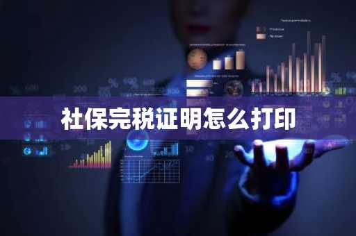 社保完税证明怎么打印