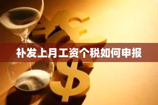 补发上月工资个税如何申报