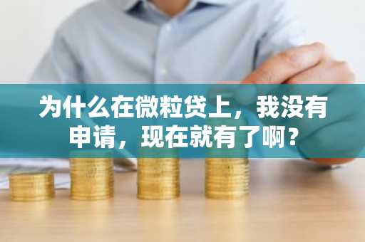 为什么在微粒贷上，我没有申请，现在就有了啊？