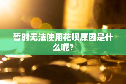 暂时无法使用花呗原因是什么呢？